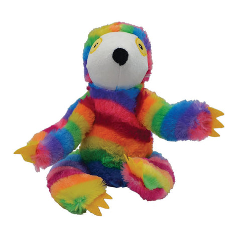 Prestige Pet Snuggle Pals Rainbow Sloth Plush Dog Toy