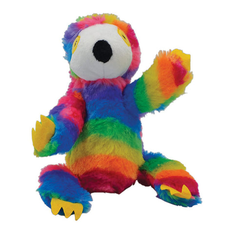 Prestige Pet Snuggle Pals Rainbow Sloth Plush Dog Toy