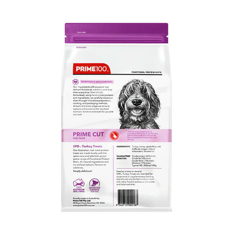 Prime100 SPD Cut Turkey Dog Treats 100g