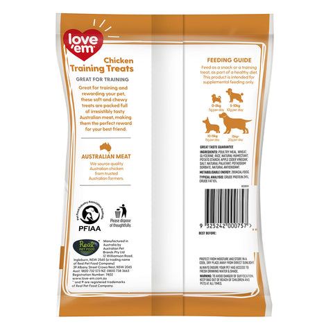 Love'em Chicken Training Dog Treats 200g