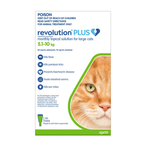 Revolution Plus Cats 5-10kg Green