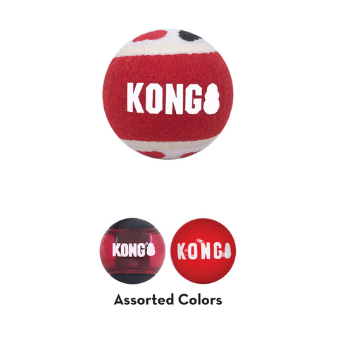 Kong Signature Balls Assorted Dog Toy Large 3pk