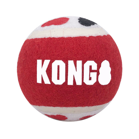 Kong Signature Balls Assorted Dog Toy Medium 4pk