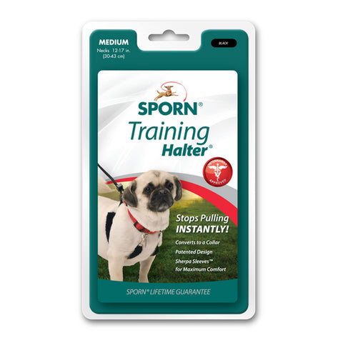 Sporn Training Halter for Dogs Black