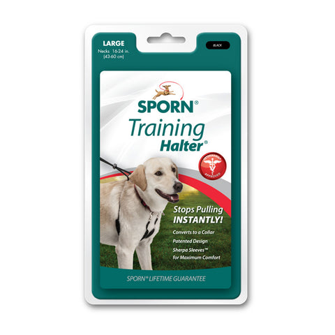 Sporn Training Halter for Dogs Black