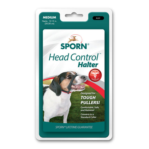 Sporn Head Halter for Dogs Black