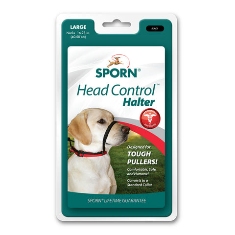 Sporn Head Halter for Dogs Black