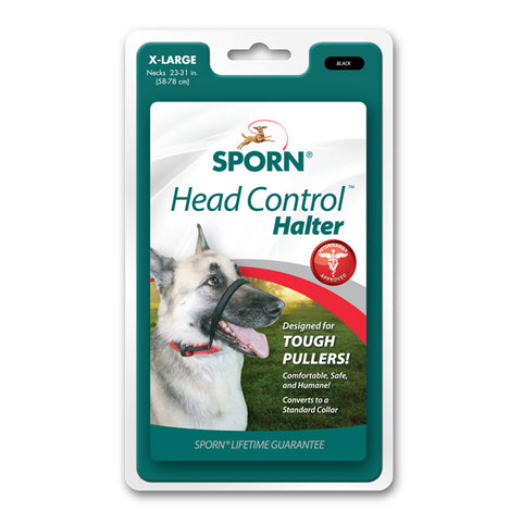 Sporn Head Halter for Dogs Black