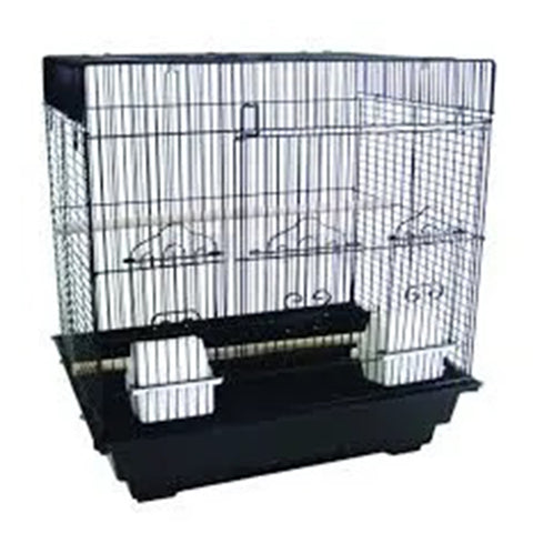 Showmaster Square Top Bird Cage Large Black