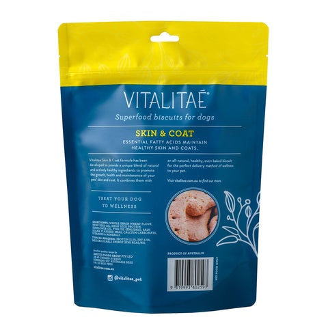 Vitalitae Skin & Coat Superfood Biscuits Dog Treat 350g