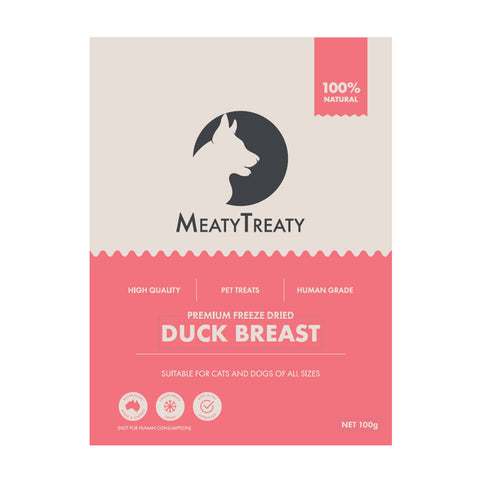 Meaty Treaty Freeze Dried Duck Breast Dog & Cat Treats 50g