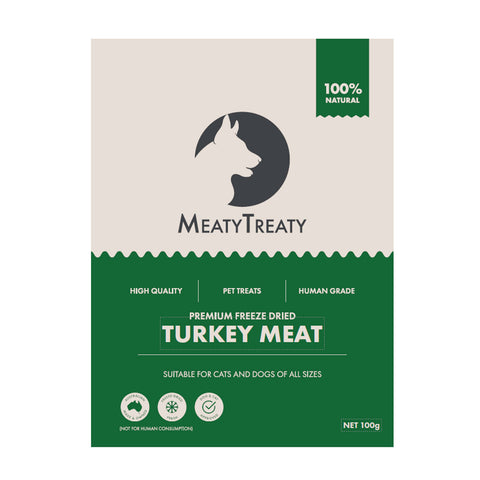 Meaty Treaty Freeze Dried Turkey Meat Dog & Cat Treats 80g