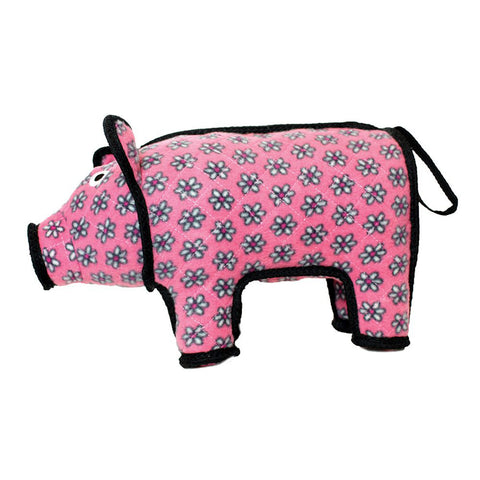 Tuffy Barnyard Series Polly Piggy Pink Dog Toy