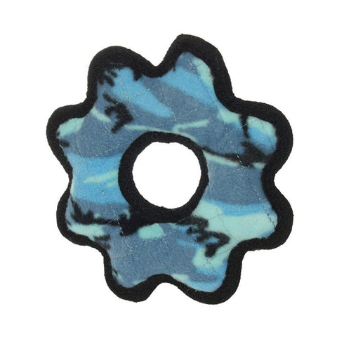 Tuffy Jr Gear Ring Blue Camo Dog Toy