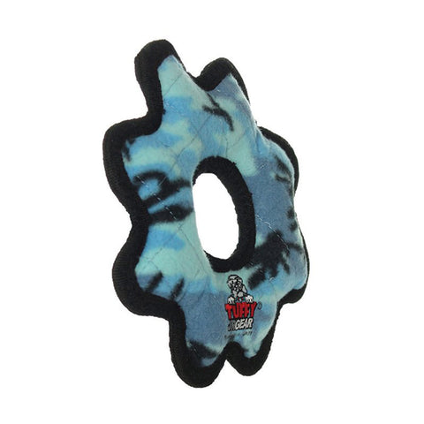 Tuffy Jr Gear Ring Blue Camo Dog Toy