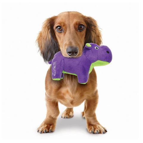 Tuffy MIGHTY Toy Safari Series Jr Herb The Hippo Purple Dog Toy