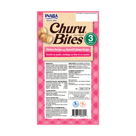 Inaba Churu Wrap Bites Tuna with Salmon Cat Treats 3pk