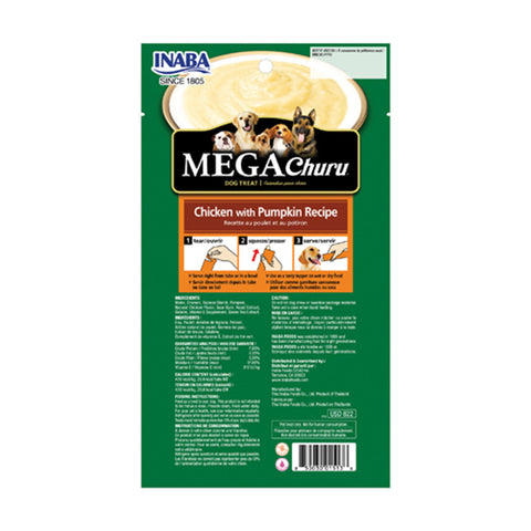 Inaba Mega Churu Chicken with Cheese Dog Treats 48g Tubes 3pk