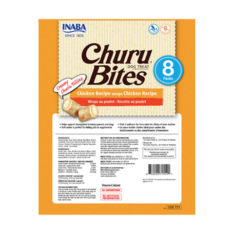 Inaba Churu Wrap Bites Chicken Dog Treats 8pk