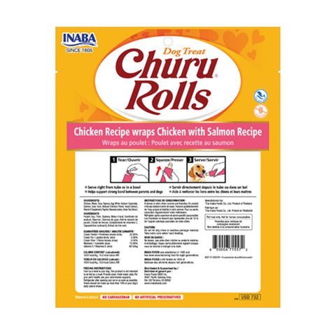 Inaba Churu Rolls Chicken with Salmon Dog Treats 8pk