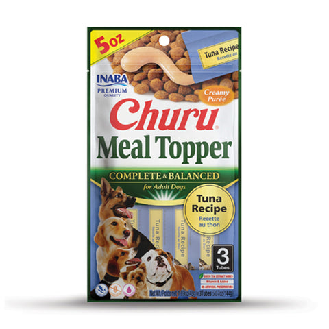 Inaba Meal Topper Churu Tuna Dog Treats 48g Tubes 3pk