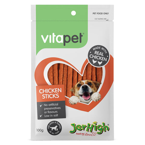 VitaPet Chicken Sticks Dog Treats 100g