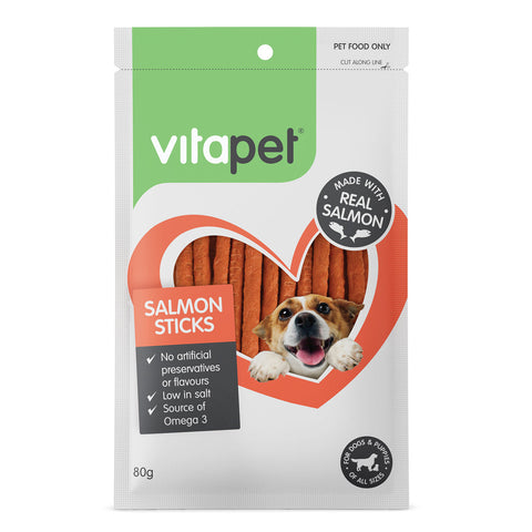 VitaPet Salmon Sticks Dog Treats 80g