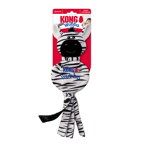 KONG Wubba No Stuff Zebra Dog Toy Large