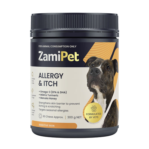 ZamiPet Allergy & Itch Chews for Dogs 300g 60pk