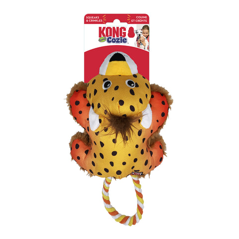 KONG Cozie Tuggz Cheetah Dog Toy