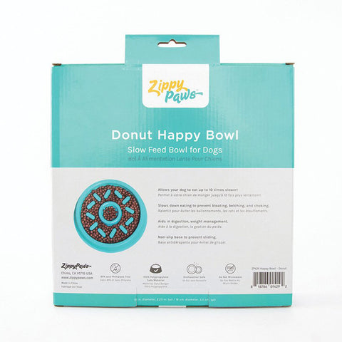 ZippyPaws Happy Bowl Donut Slow Feeder Bowl for Dogs