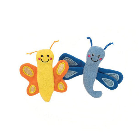 ZippyClaws Butterfly and Dragonfly Cat Toys 2pk