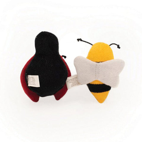 ZippyClaws Ladybug and Bee Cat Toys 2pk