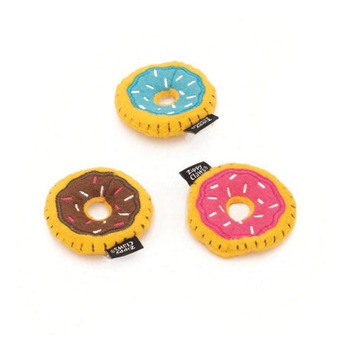 ZippyClaws Mini Donutz Cat Toys 3pk