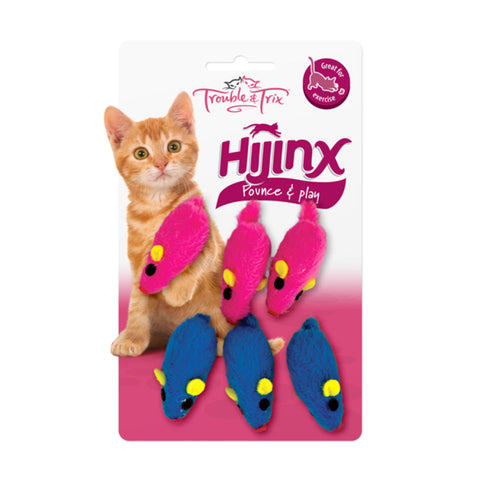 Trouble & Trix HiJinx Mice Cat Toy 6pk