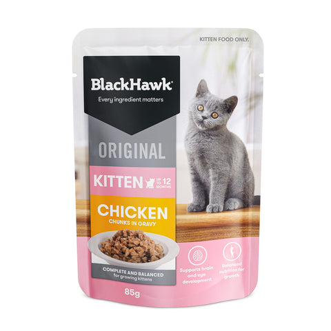 Black Hawk Chicken in Gravy Kitten Wet Cat Food