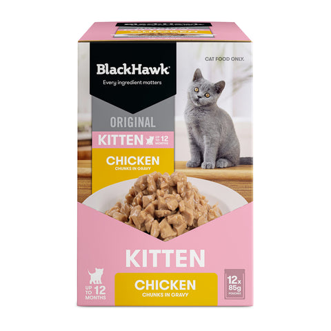 Black Hawk Chicken in Gravy Kitten Wet Cat Food