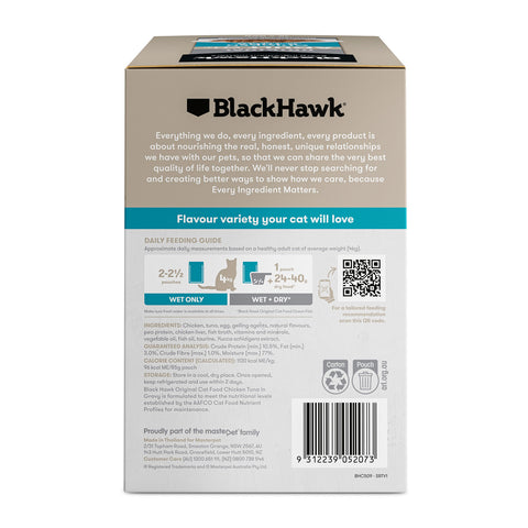 Black Hawk Chicken & Tuna in Gravy Adult Wet Cat Food