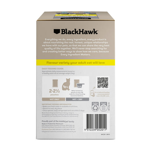 Black Hawk Variety Pack in Gravy Adult Wet Cat Food 12x85g