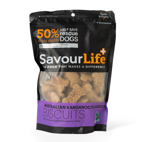 SavourLife Kangaroo Flavour Biscuits Dog Treats 500g