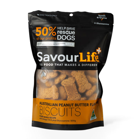 Savourlife Peanut Butter Flavour Dog Biscuits 500g