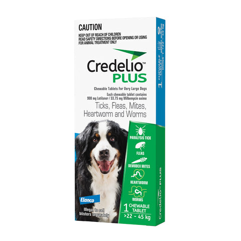 Credelio Plus Dog 22 - 45kg Blue