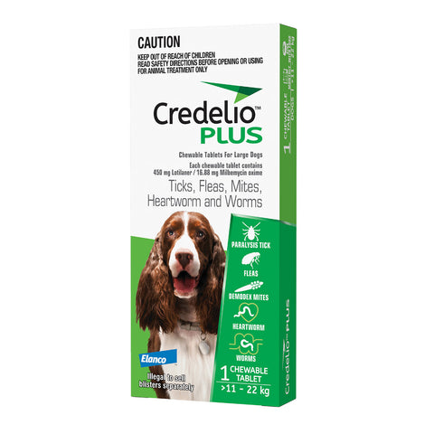 Credelio Plus Dog 11 - 22kg Green