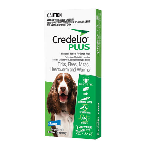 Credelio Plus Dog 11 - 22kg Green