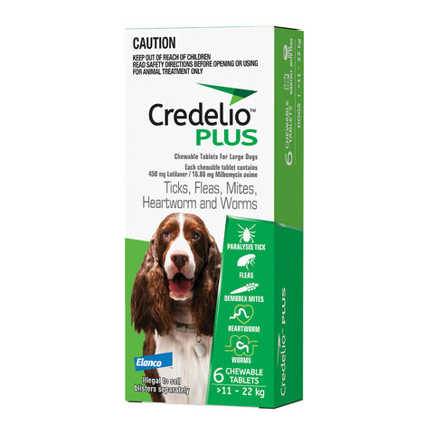 Credelio Plus Dog 11 - 22kg Green