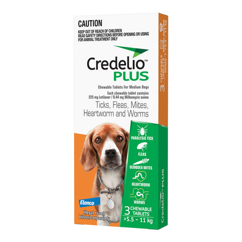 Credelio Plus Dog 5.5 - 11kg Orange