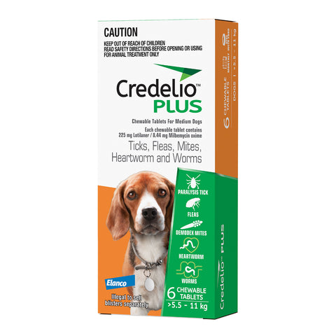 Credelio Plus Dog 5.5 - 11kg Orange