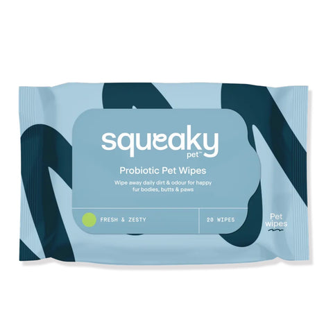 Squeaky Pet Probiotic Fresh & Zesty Scented Pet Wipes