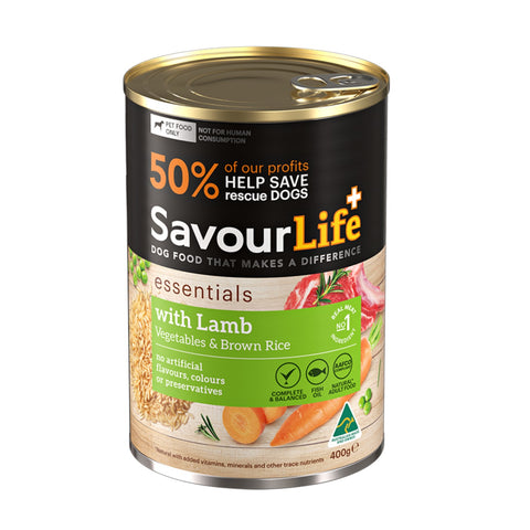 Savourlife Essentials Lamb with Veggies & Rice Adult Wet Dog Food 12x400g