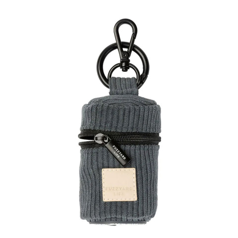 FuzzYard Life Corduroy Poo Bag Dispenser Slate Grey